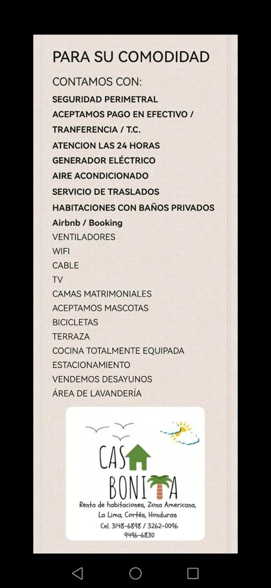 Hotel Casa Bonita La Lima San Pedro Sula المظهر الخارجي الصورة